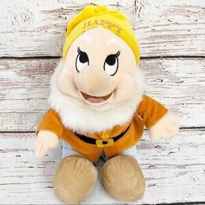 DISNEY Vintage 1990s Happy Dwarf Snow White Plush 12"